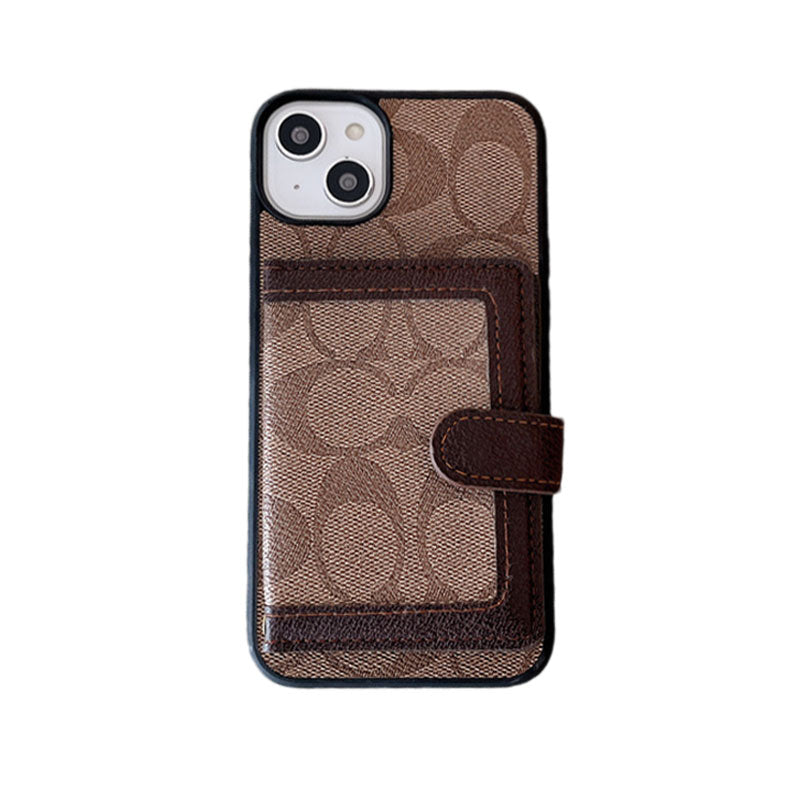 Classic iPhone Case With Wallet And Crossbody Strap Black -XK240402