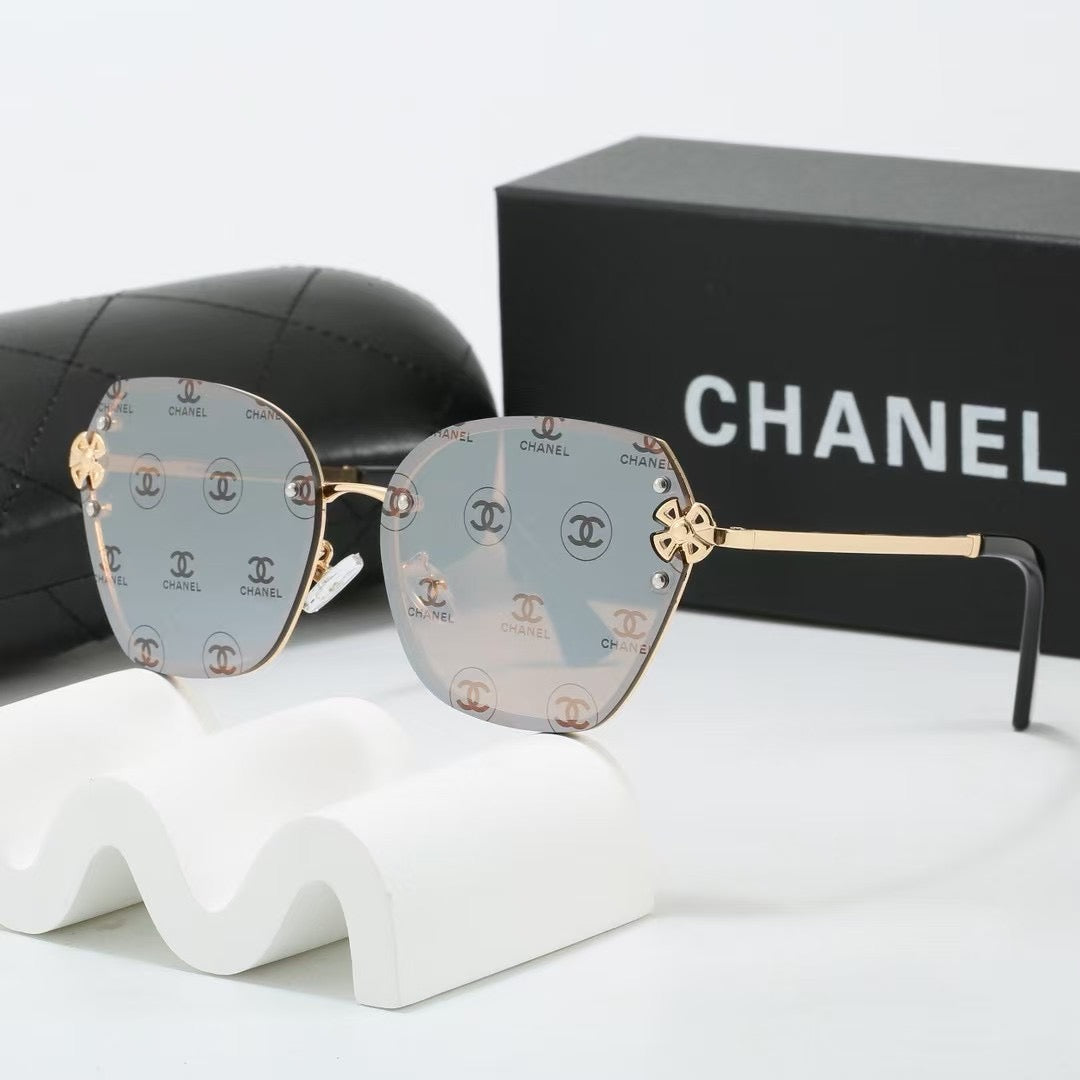 2026 7 colors frameless metal thin lens sunglasses