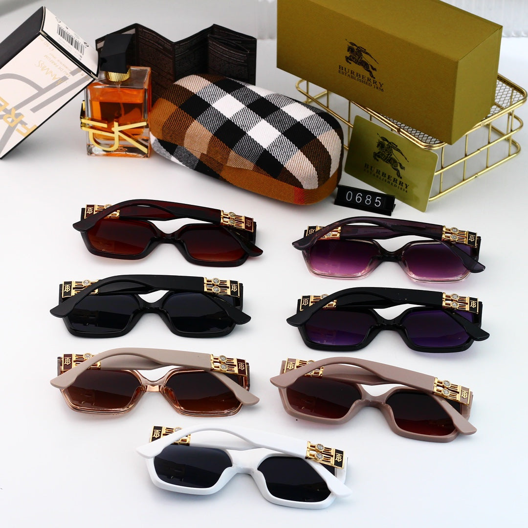 2026 7-color curved nylon HD lens full frame design Sunglasses 0685