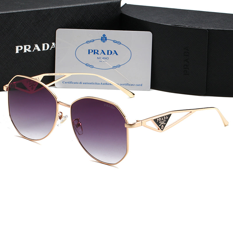 2026 Unisex Triangle Logo Metal Sunglasses
