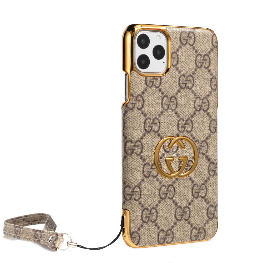 Fashion Electroplated Gold Edge Case