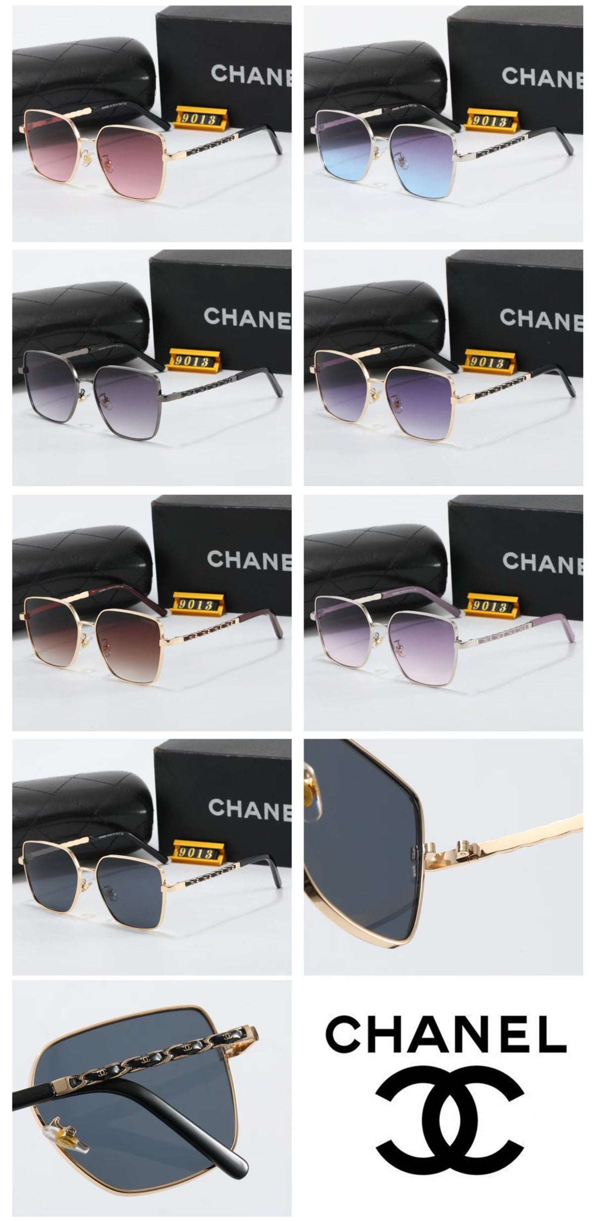 2026 7 colors alloy frame sunglasses 9013