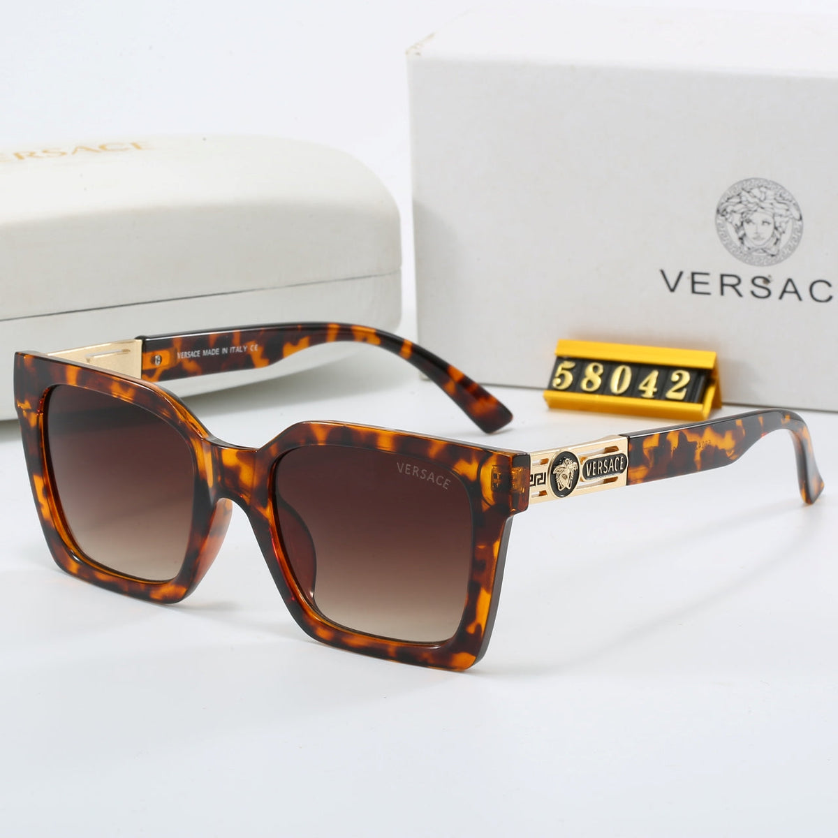 2026 5 Color Trendy Square Frame Sunglasses 58042