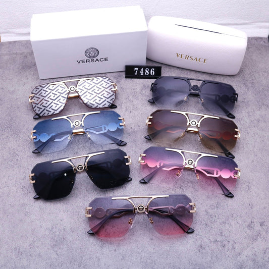 2026 Stylish Emblem Rimless Sunglasses