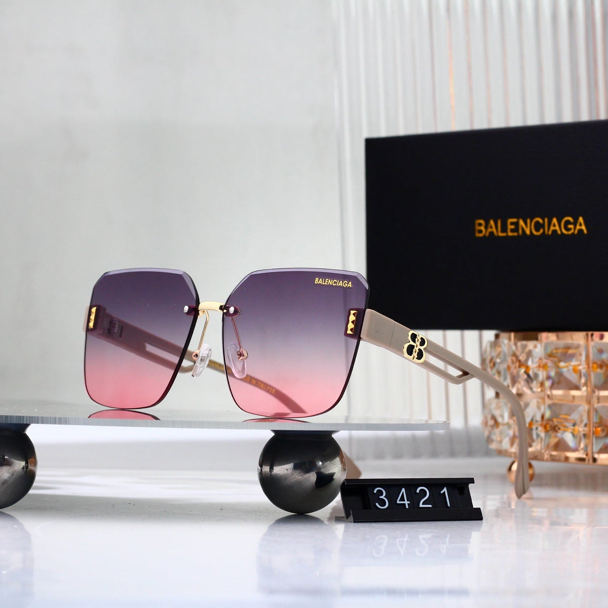 2026 Frameless Metal Gradient Sunglasses