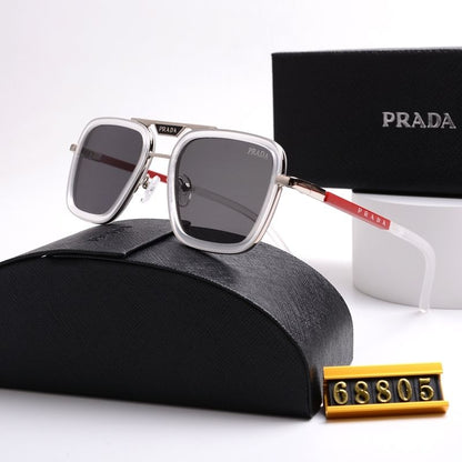 2026 Unisex Double Bridge Metal Square Sunglasses