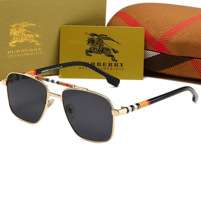 2026 Fashion Plaid Double Bridge Sunglasses