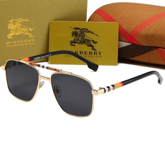 2026 Fashion Plaid Double Bridge Sunglasses