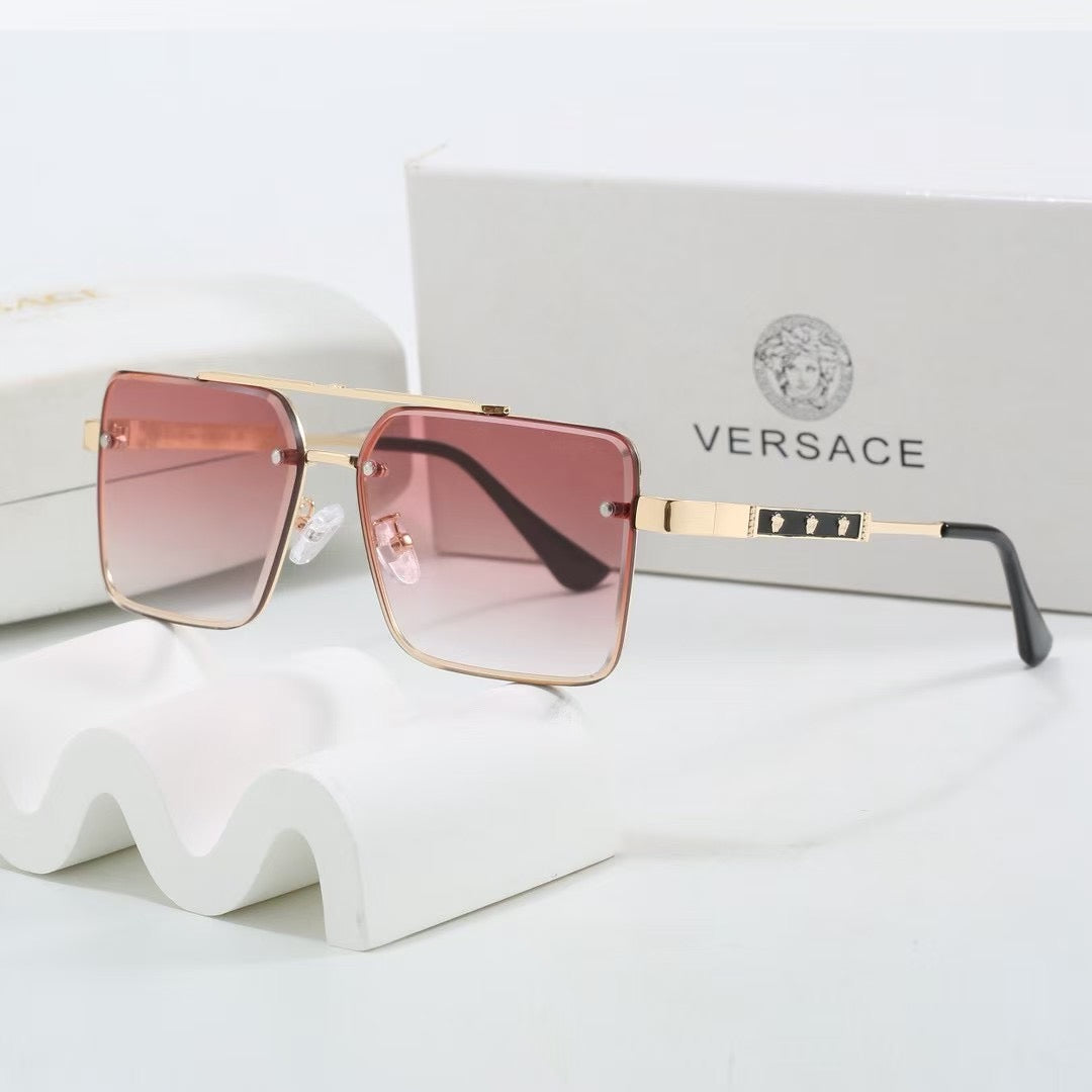 2026 Gradient two-tone metal square sunglasses