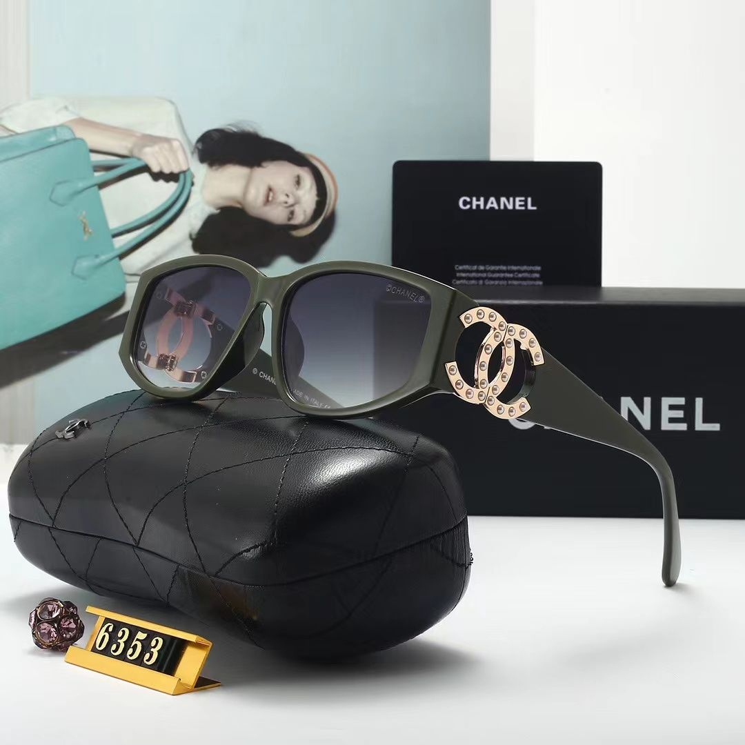 2026 Women's Pearl Metal Logo Sunglasses