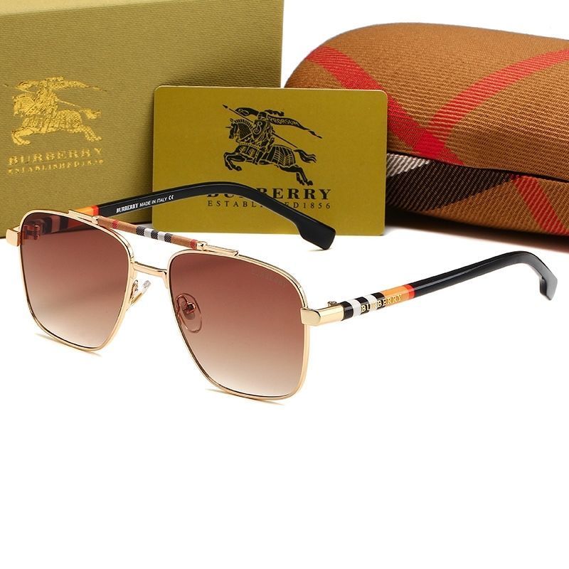 2026 Fashion Plaid Double Bridge Sunglasses