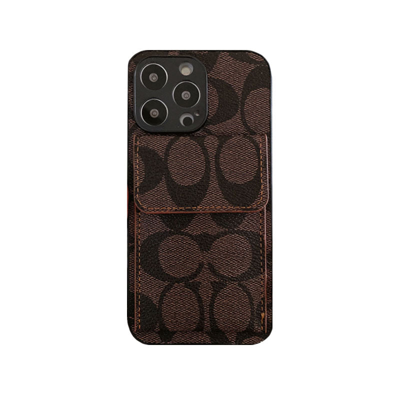 Classic iPhone Case With Wallet Coffee-HP240513