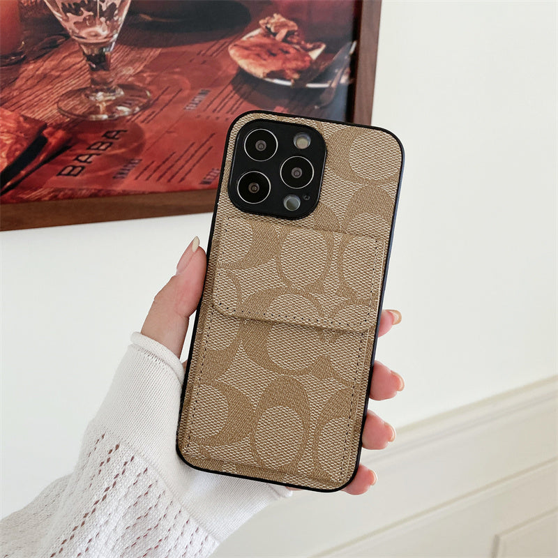 Classic iPhone Case With Wallet Coffee-HP240513
