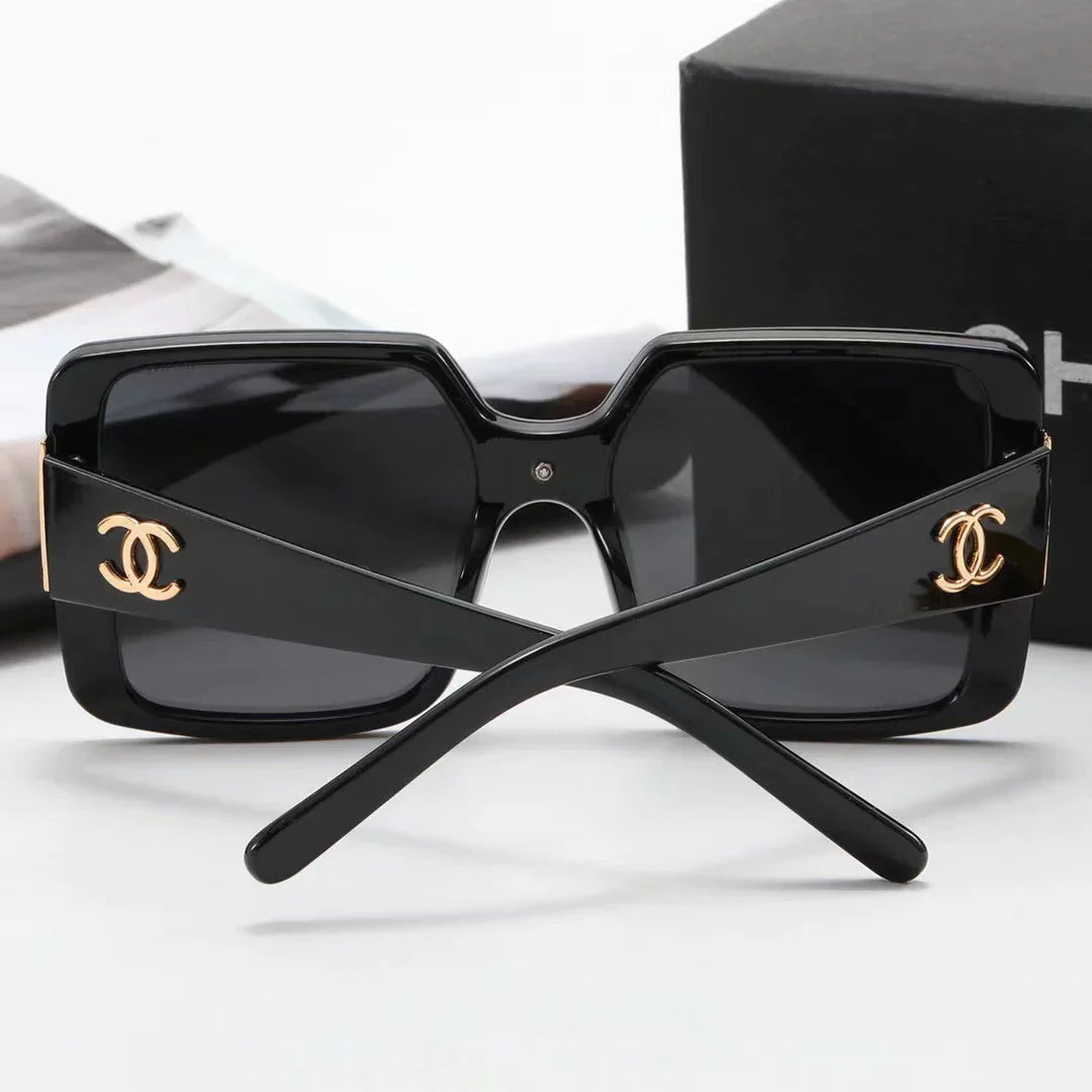 2026 8-color fashion double C stripe printing temple polarized sunglasses
