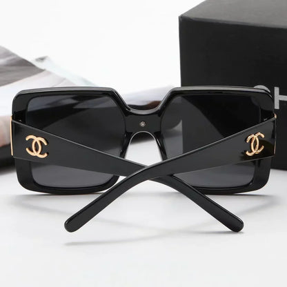 2026 8-color fashion double C stripe printing temple polarized sunglasses