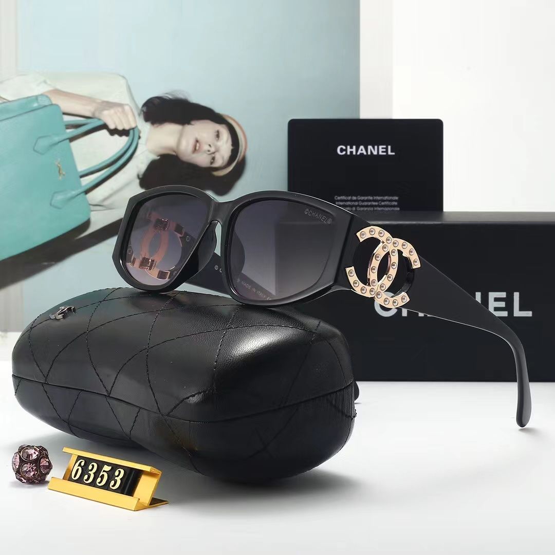 2026 Women's Pearl Metal Logo Sunglasses
