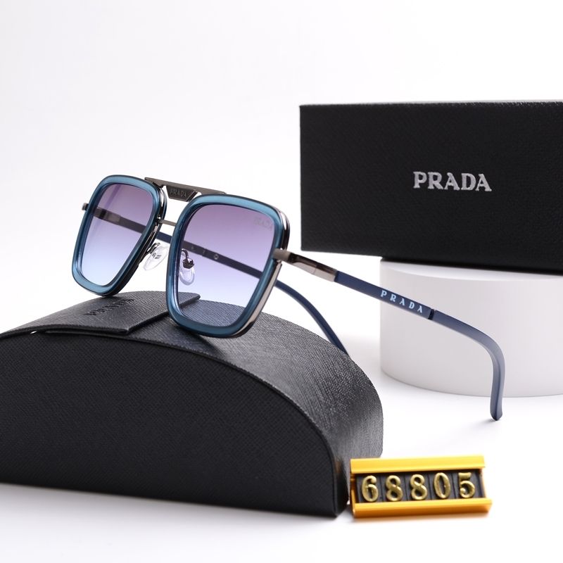 2026 Unisex Double Bridge Metal Square Sunglasses