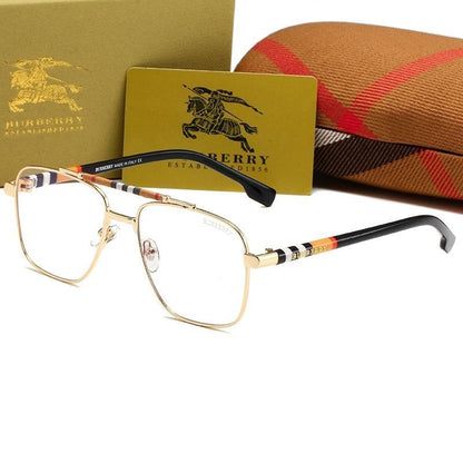 2026 Fashion Plaid Double Bridge Sunglasses