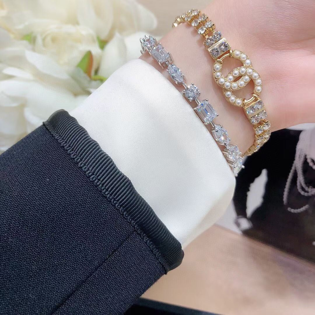 Double Crystal Diamond Bracelet