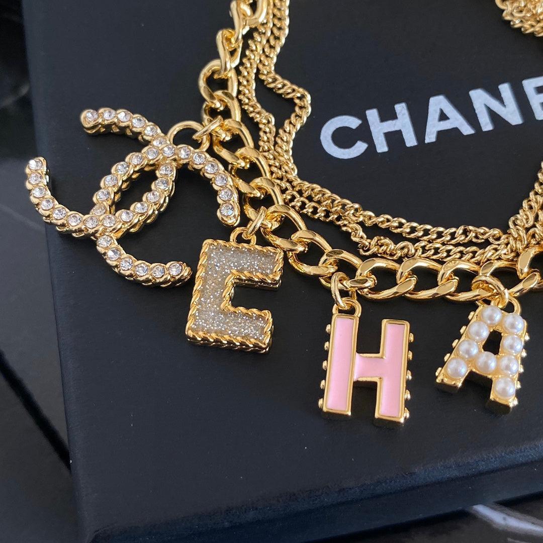 Premium Letter Pendant Bracelet
