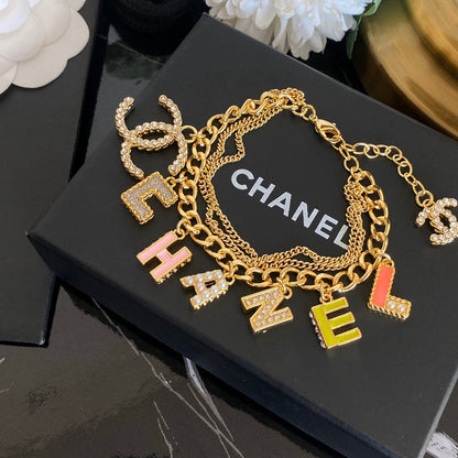 Premium Letter Pendant Bracelet