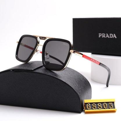 2026 Unisex Double Bridge Metal Square Sunglasses