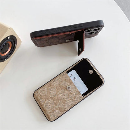 Classic iPhone Case With Wallet Coffee-HP240513