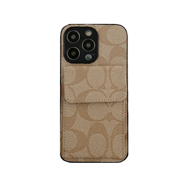 Classic iPhone Case With Wallet Coffee-HP240513