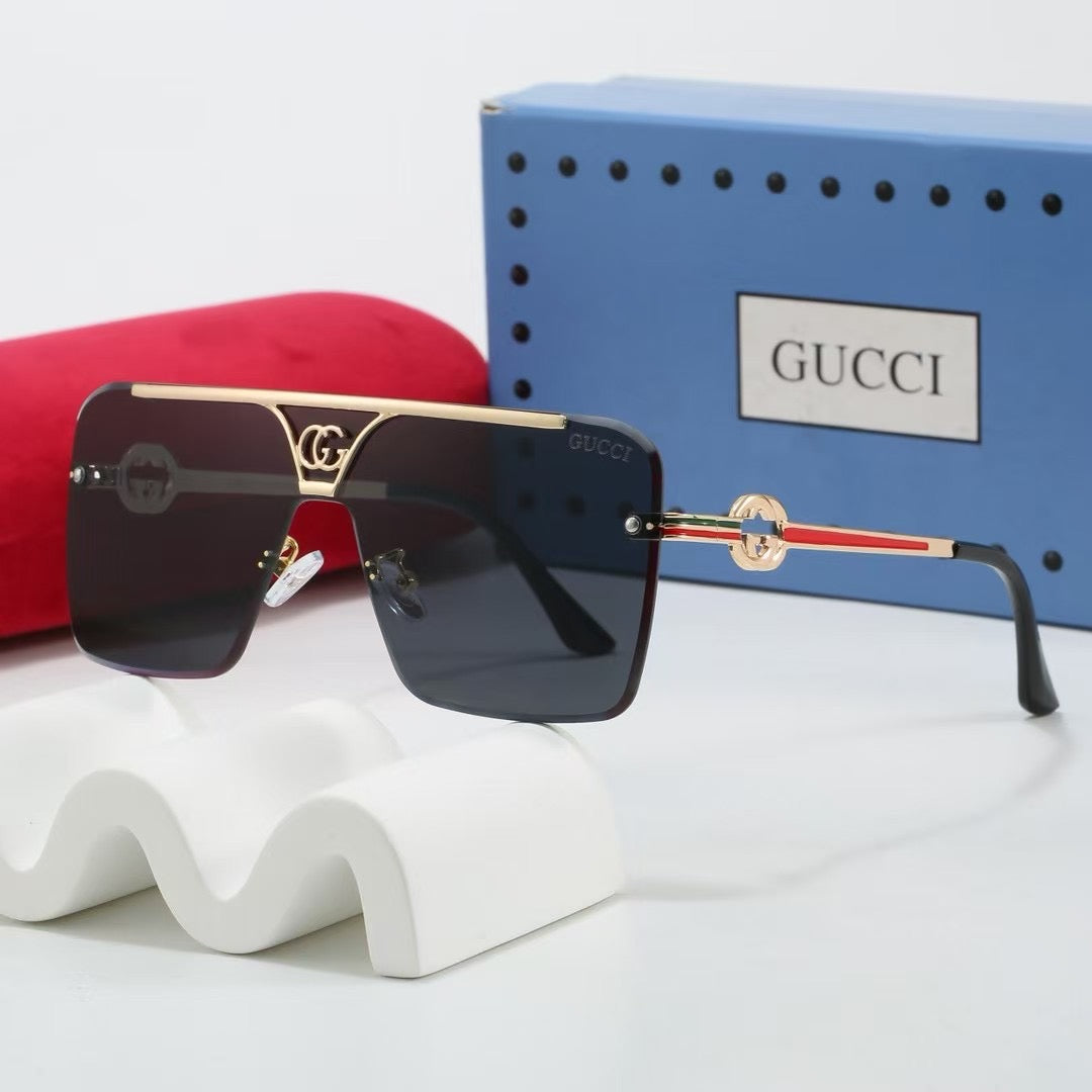 2026 7 colors square half-frame metal sunglasses