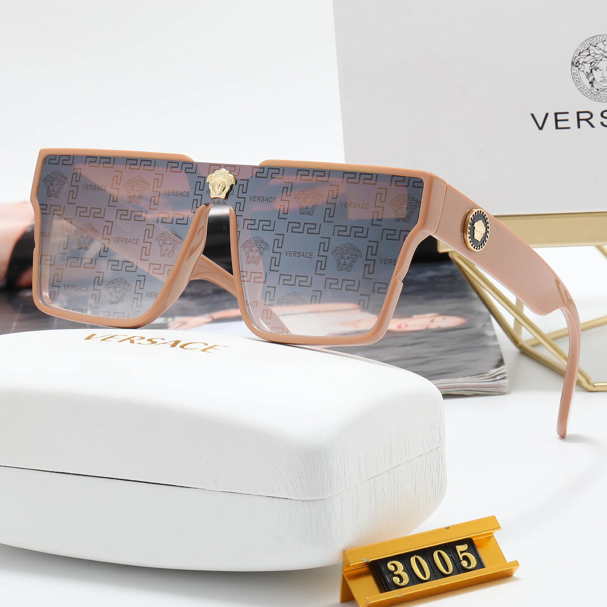 2026 Retro Printed Fashion Squre Sunglasses