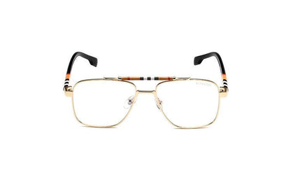 2026 Fashion Plaid Double Bridge Sunglasses
