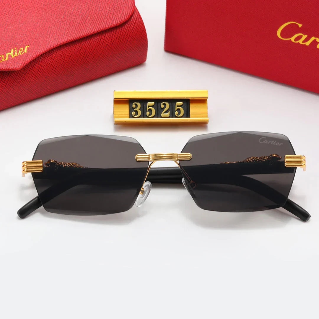 2026 5-color fashionable CAR letter flat sunglasses