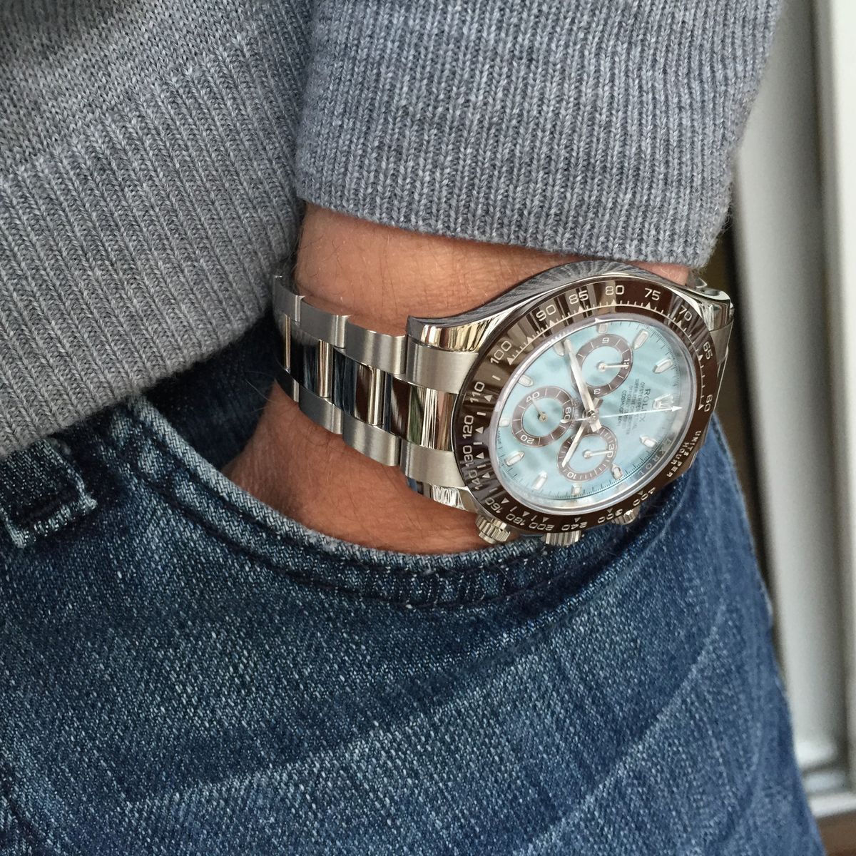[Super Clone] Regency Racing Chronograph 40 mm Timeless The tachymetric scale Bezel Ice blue Dial 126506 8846