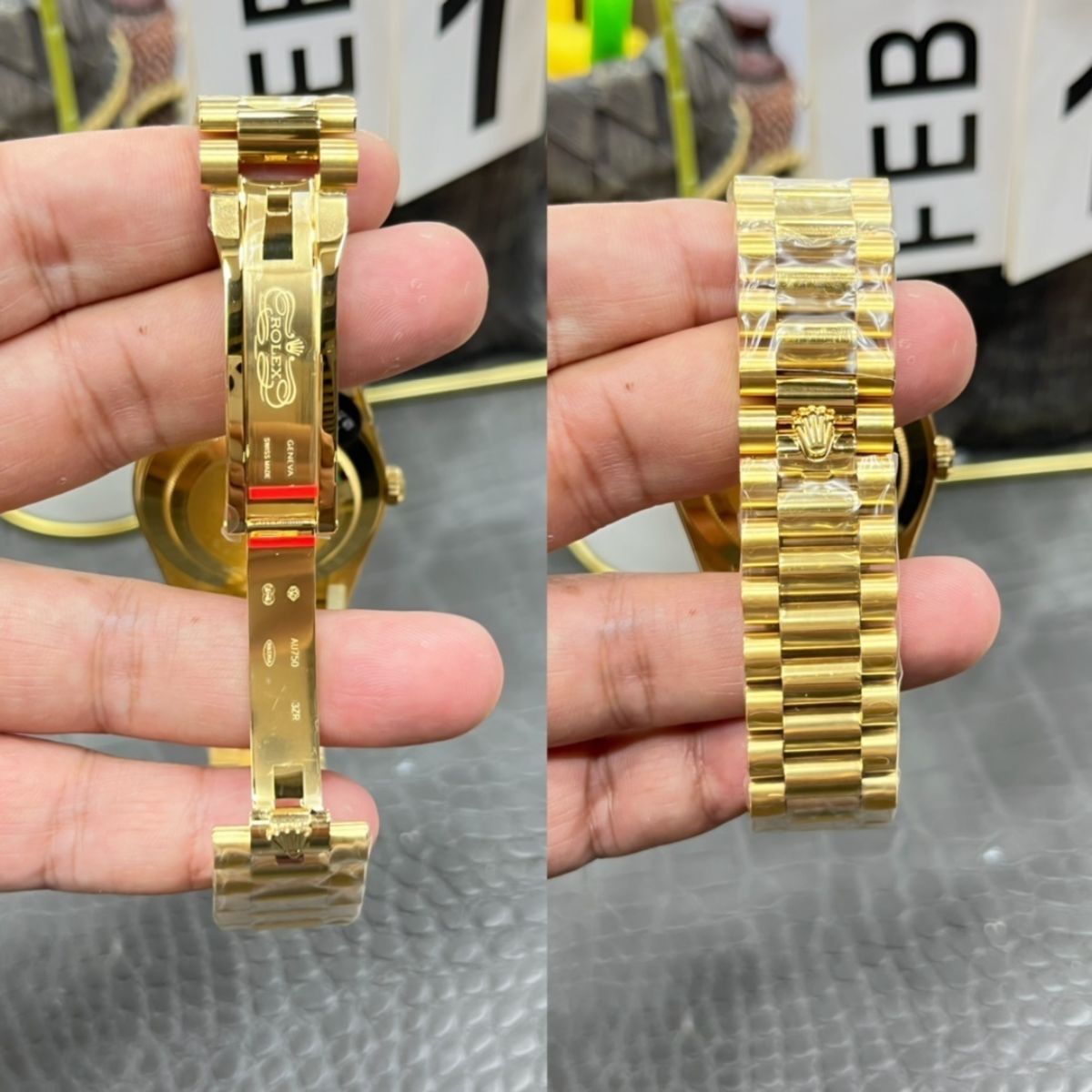 [Super Clone] Regency Weekday 36 mm Weekday Brilliant diamond set Bezel Blue ombre Dial 128238 2380