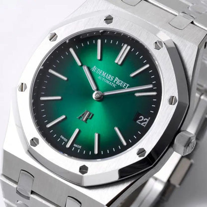 [Super Clone] Prestige Atelier Octagon Sport Jumbo Extra Thin 39mm Green Dial Platinum 7789