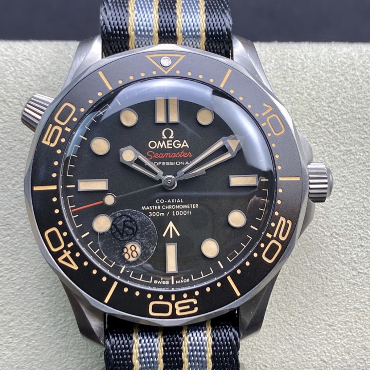 Celestial Seafarer Diver 300M 007 Edition 42mm Titanium On Nato Strap Brown Dial 7467