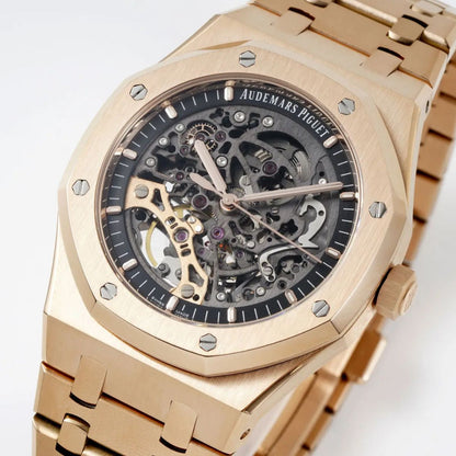 [Super Clone] Prestige Atelier Octagon Sport Double Balance Wheel Openworked 41mm Skeleton Dial Rose Gold 2888