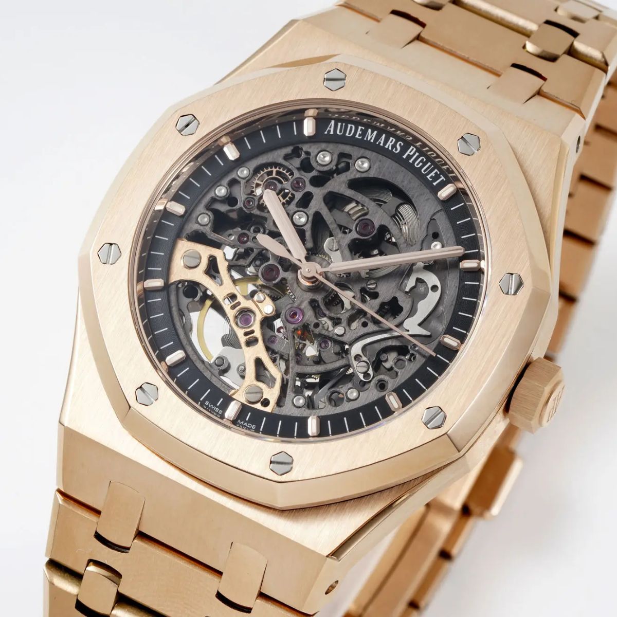 Prestige Atelier Octagon Sport Double Balance Wheel Openworked 41mm Skeleton Dial Rose Gold 4501