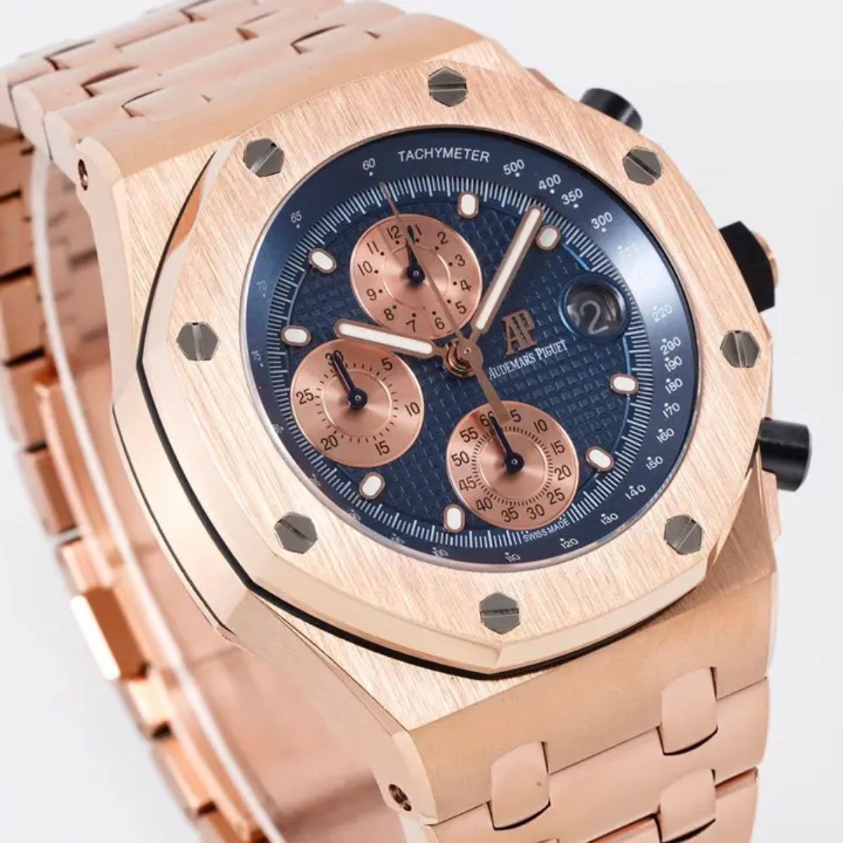Prestige Atelier Coastal Sport Chronograph 42mm Blue Dial Rose Gold 1777