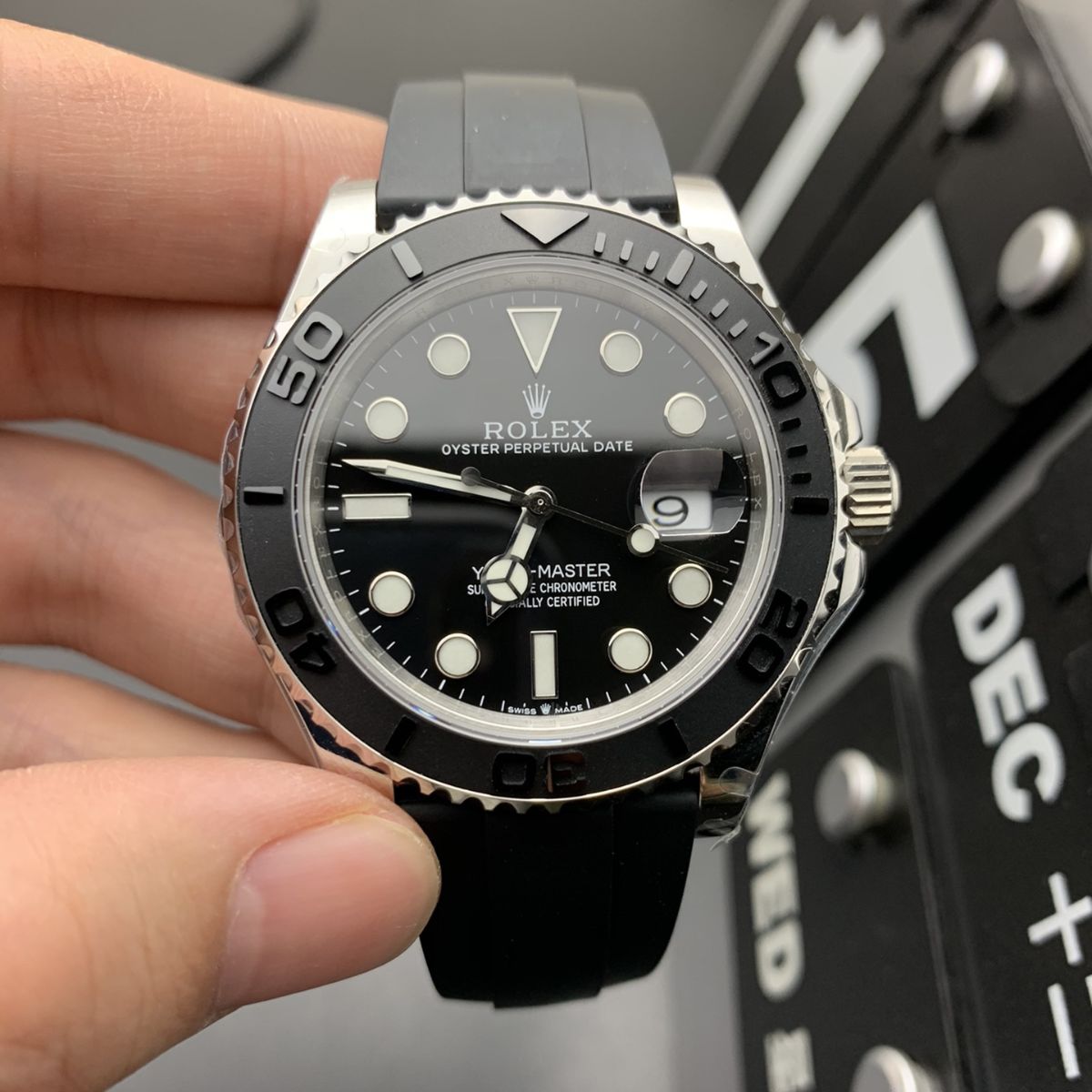 [Super Clone] Regency Marine Master 42 mm Rubber Black ceramic Bezel Bright black Dial 226659 1572