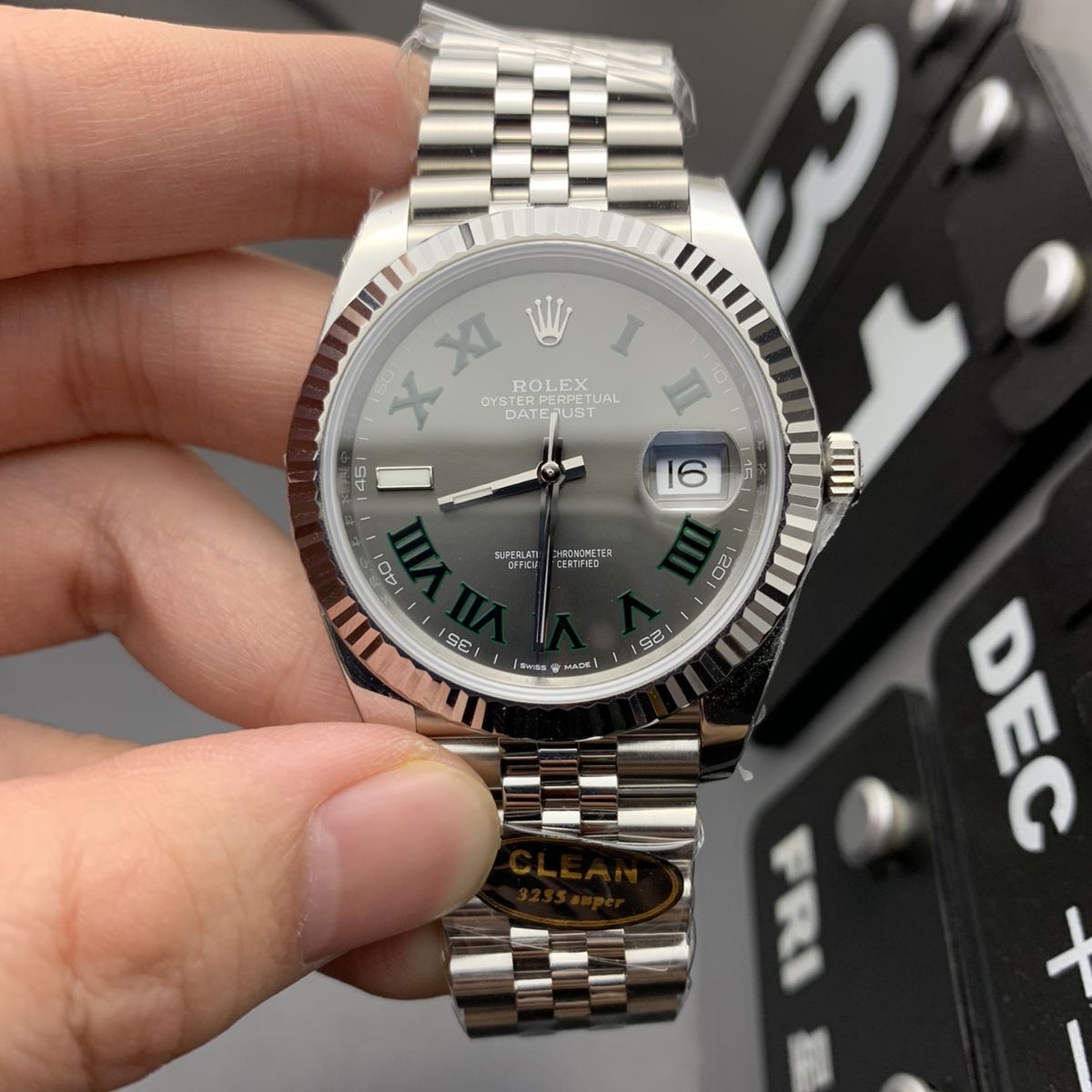 [Super Clone] Regency Classic Date 36 mm Five-Link Fluted Bezel Slate Dial 126233 2772