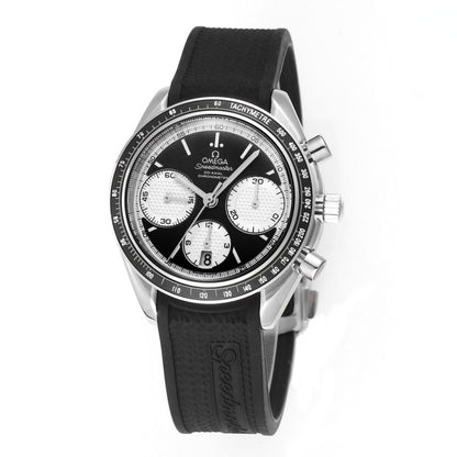 Celestial Racing Chronograph 40mm Steel On Rubber Strap Black Silver Dial 1941