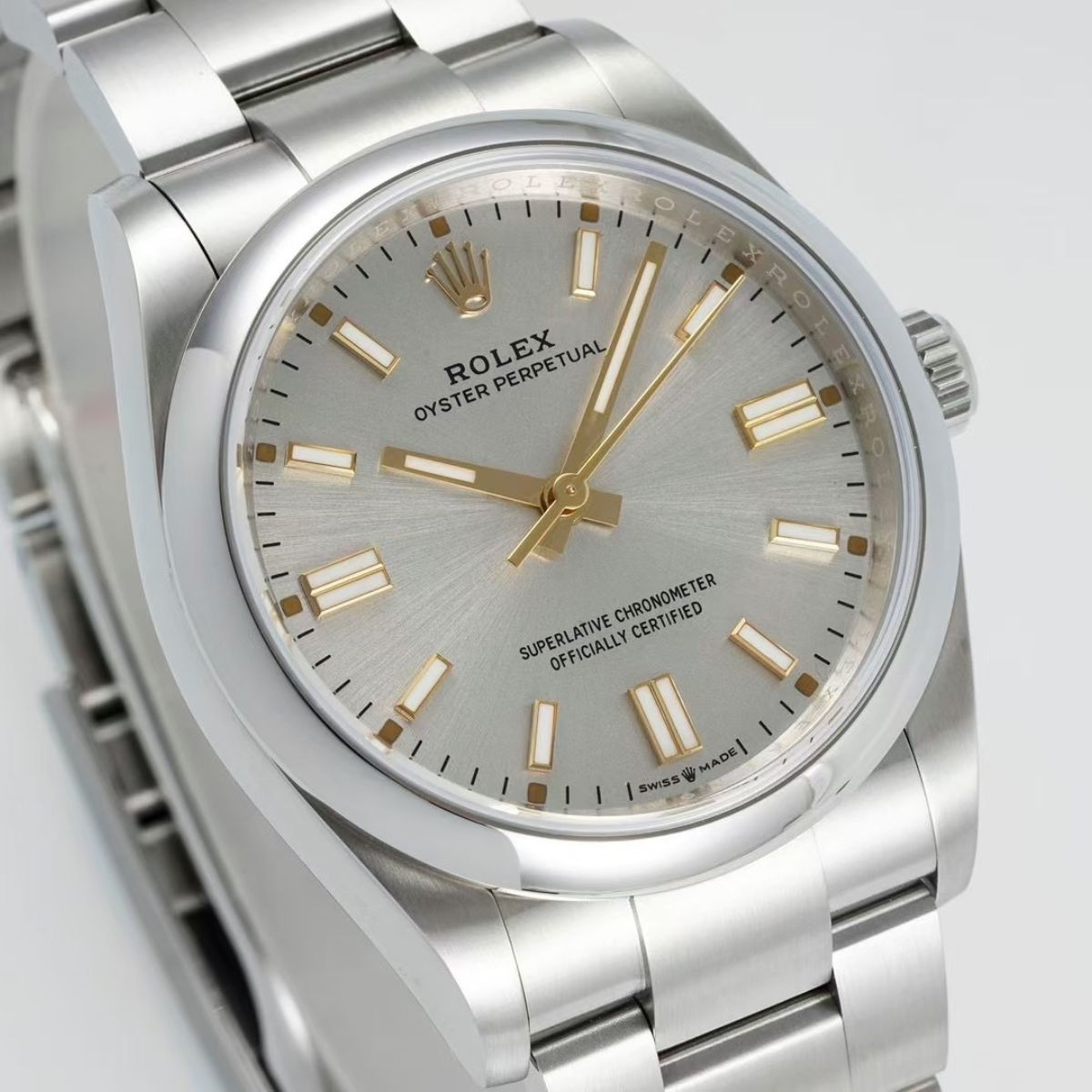 [Super Clone] Regency Timeless Perpetual 41 mm Timeless Trapeze Bezel Silver Dial 134300 8649