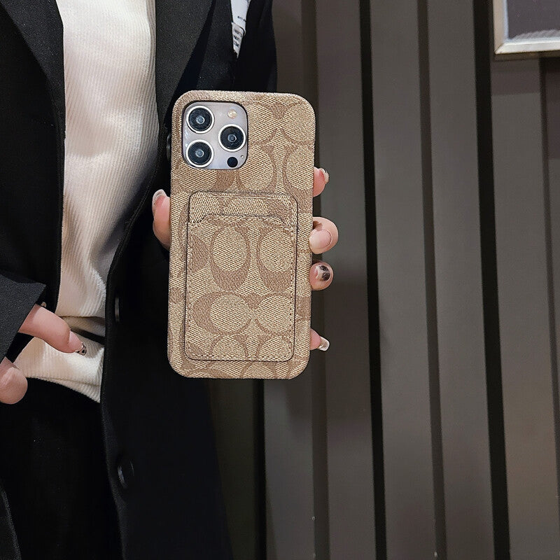 Classic iPhone Case With Card Holder White -JQB240330