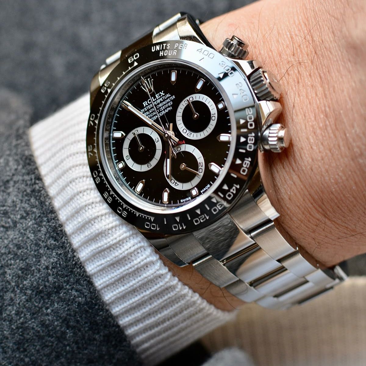 Regency Racing Chronograph 40 mm Timelesssteel Ceramic Bezel Panda Dial 126500LN 3386