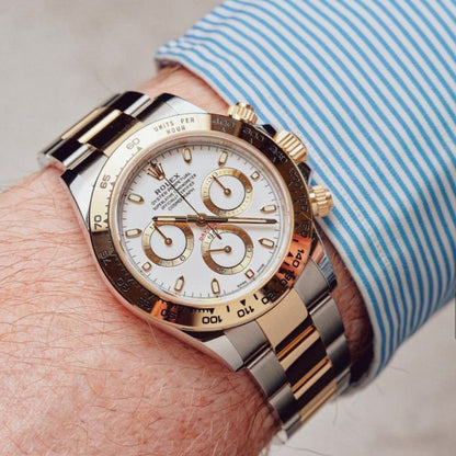 [Super Clone] Regency Racing Chronograph 40 mm Timeless Yellow Bezel White golden counter rings Dial 126503 5604
