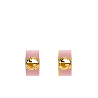 Blondie Enamel Hoop Earrings Pink 796764 J1630 8075 Blondie Bag