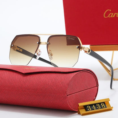 2026 4 color fashion half-rim diamond-shaped lens polarized sunglasses