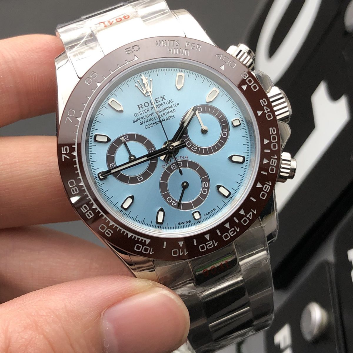 [Super Clone] Regency Racing Chronograph 40 mm Timeless The tachymetric scale Bezel Ice blue Dial 126506 8846