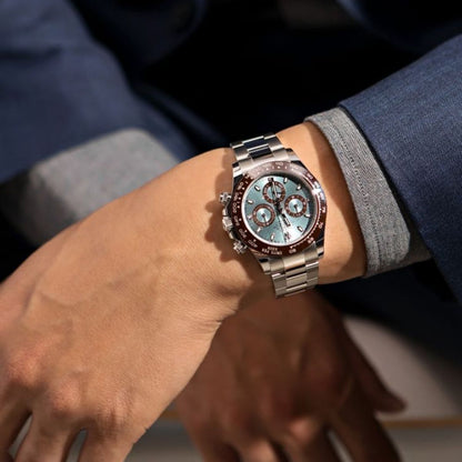 [Super Clone] Regency Racing Chronograph 40 mm Timeless The tachymetric scale Bezel Ice blue Dial 126506 8846